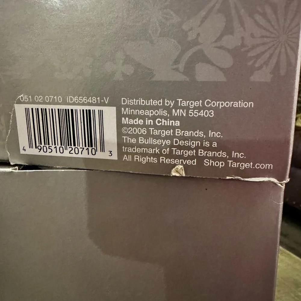 Christmas ornaments TARGET 2006 WHITE GLITTER SNOWFLAKE Glass 2 Boxes